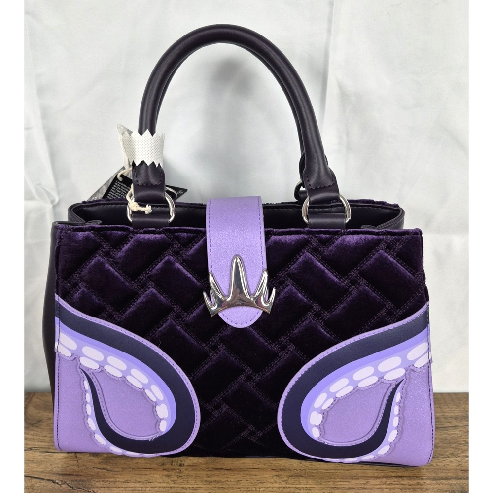 Disney Loungefly LIttle Mermaid Ursula Velvet Convertable Crossboday Purse